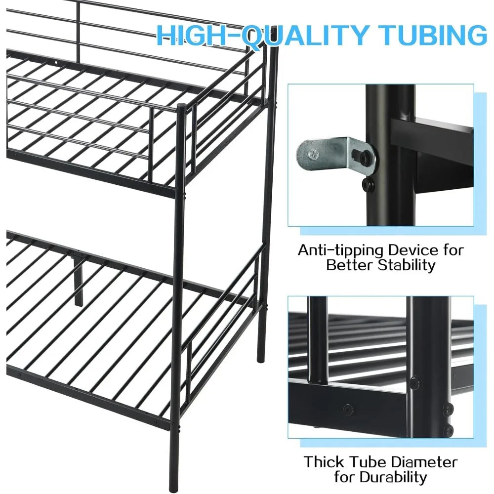 Metal Twin Bunk Beds for Kids/Teens/Adults with Stairs