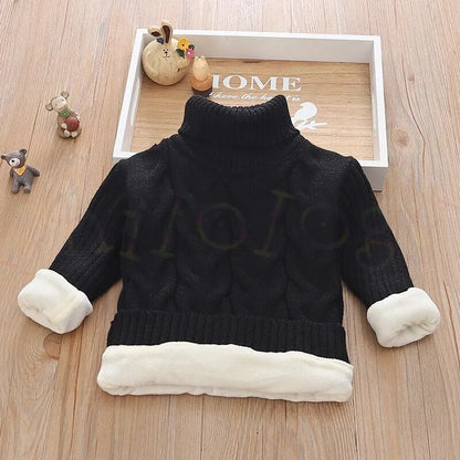 Kids Boy Girl Thick Knitted Turtleneck Sweaters childrensterritory