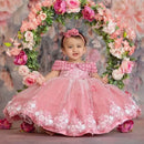 Butterfly Flowers Design Puffy Tulle Wedding Birthday Party Gowns childrensterritory