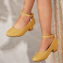 Elegant Ankle-strap Girls High Heels for Wedding Party childrensterritory