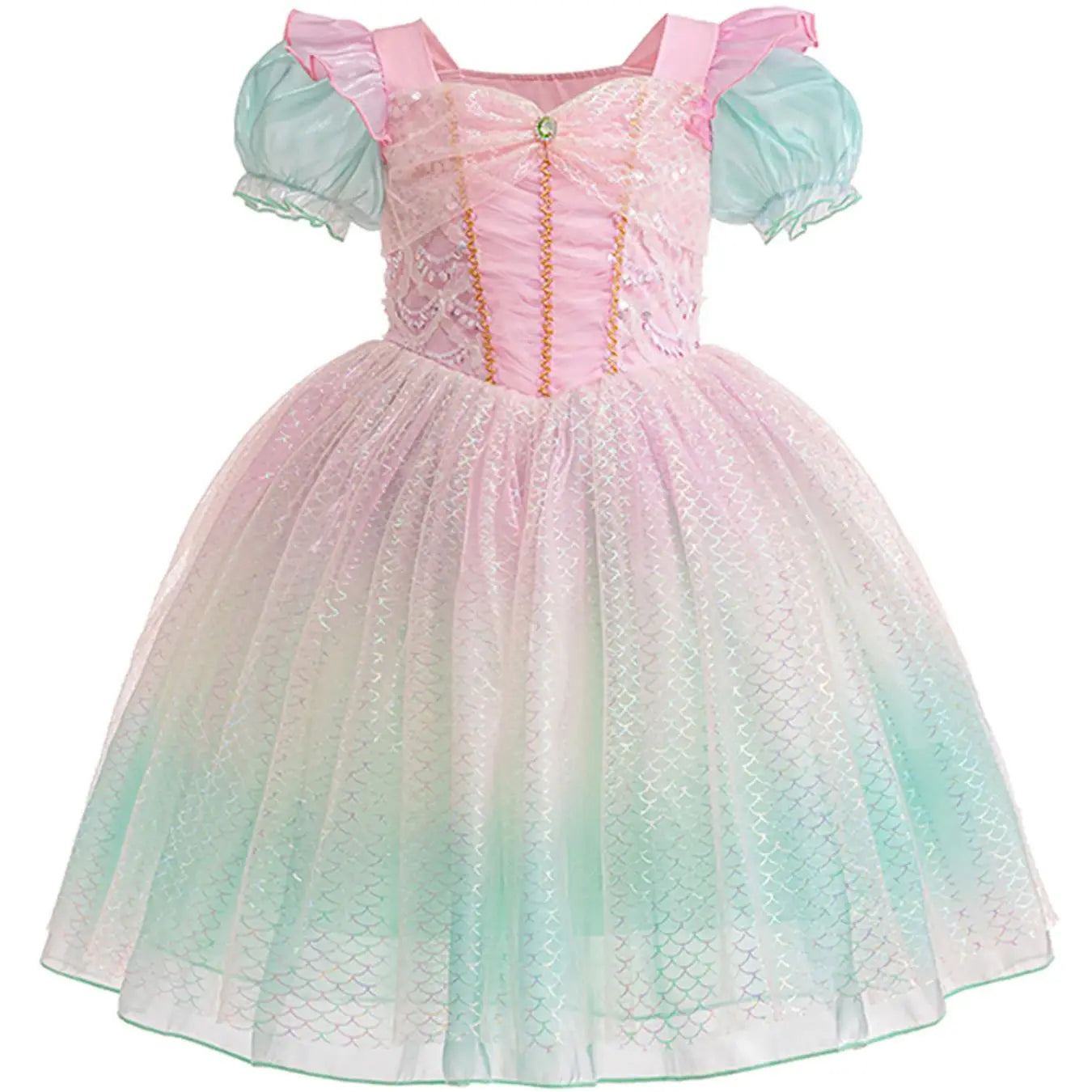 Half-Sleeves Sequined Design Party Outfits For Girls childrensterritory