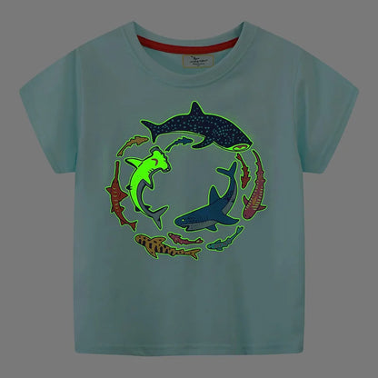 Kids Cartoon Printed Cotton Tees for Summer childrensterritory