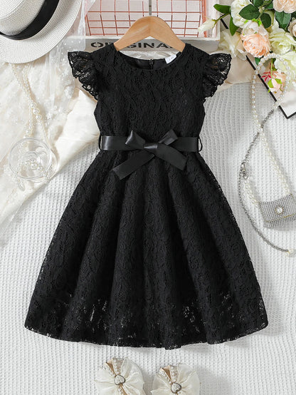Kids Girls Floral Lace Casual Style Summer Dress