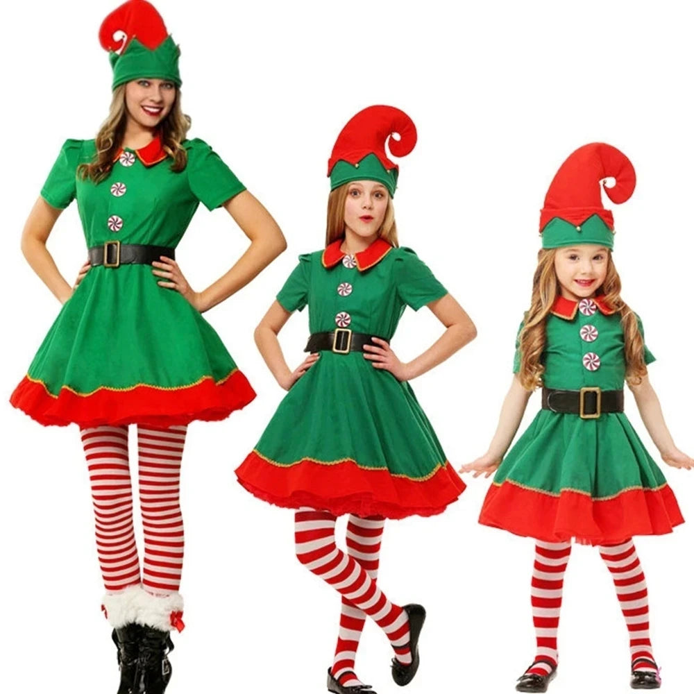 Designer Family Matching Christmas Elf Costumes childrensterritory
