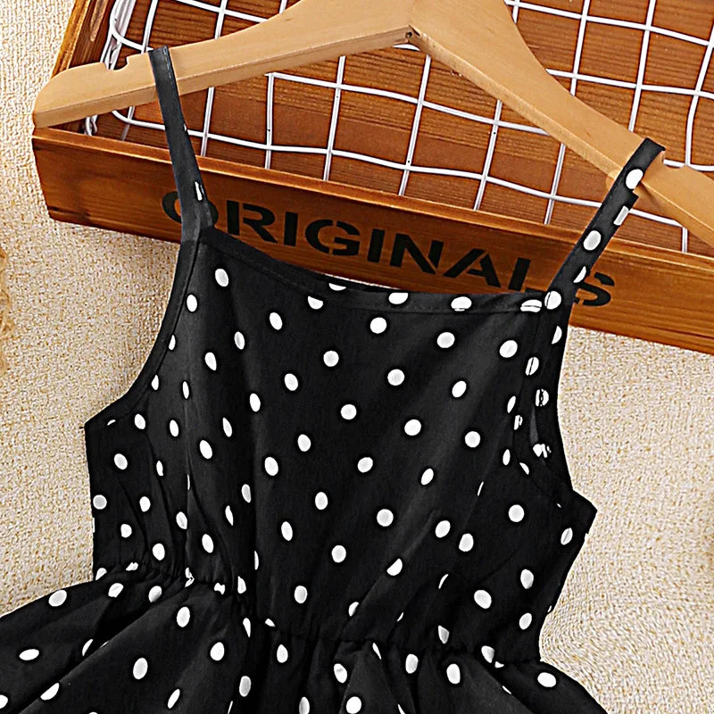 Kids Girls Polka Dot Stylish Summer Holiday Dresses childrensterritory
