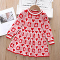 Girls’ Elegant Long-Sleeve Winter Dresses childrensterritory