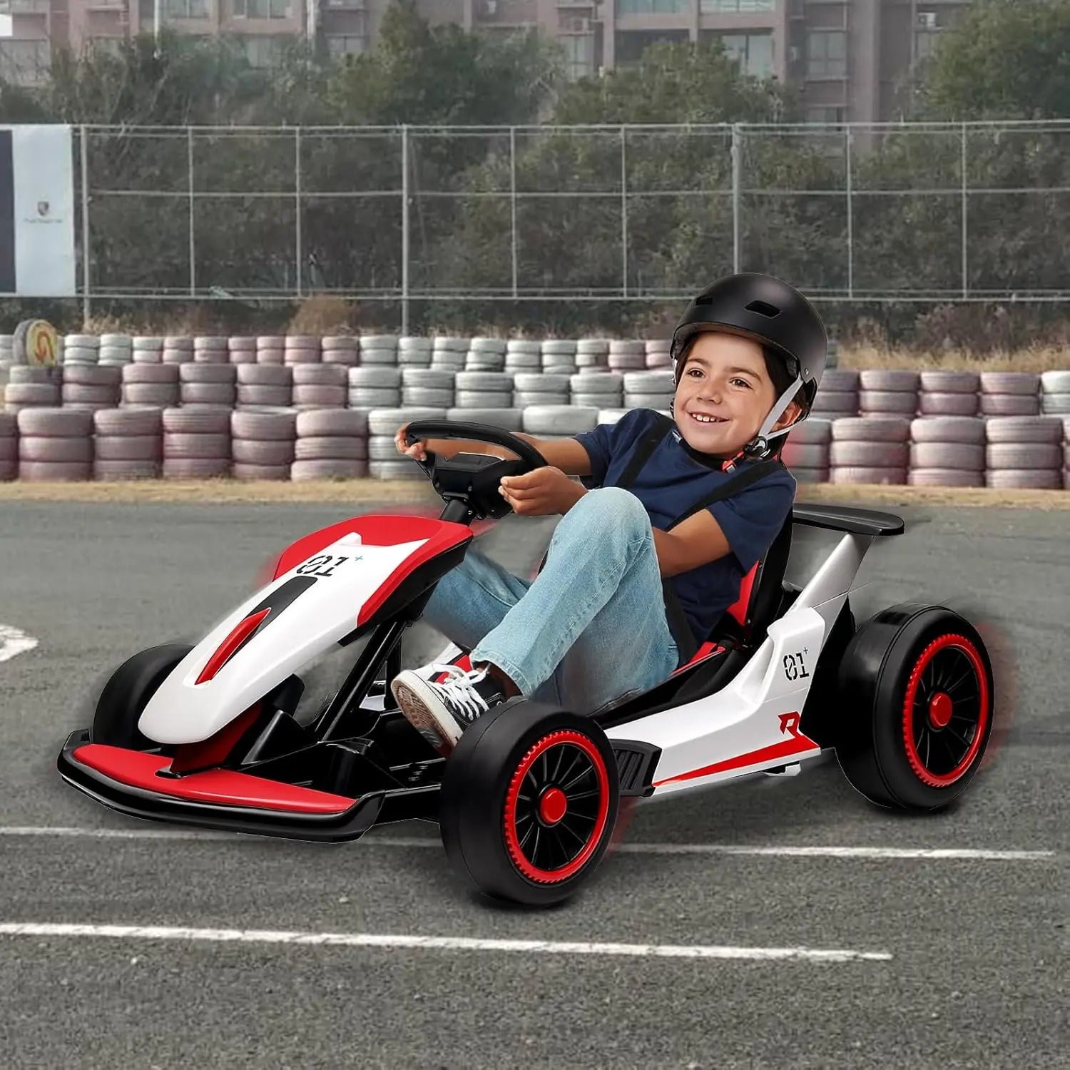 24V Electric Go Kart for Kids with Two 150W Motors 7Ah Battery