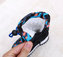 Kids Fashion Printed Warm Fur long Zipper Boots childrensterritory