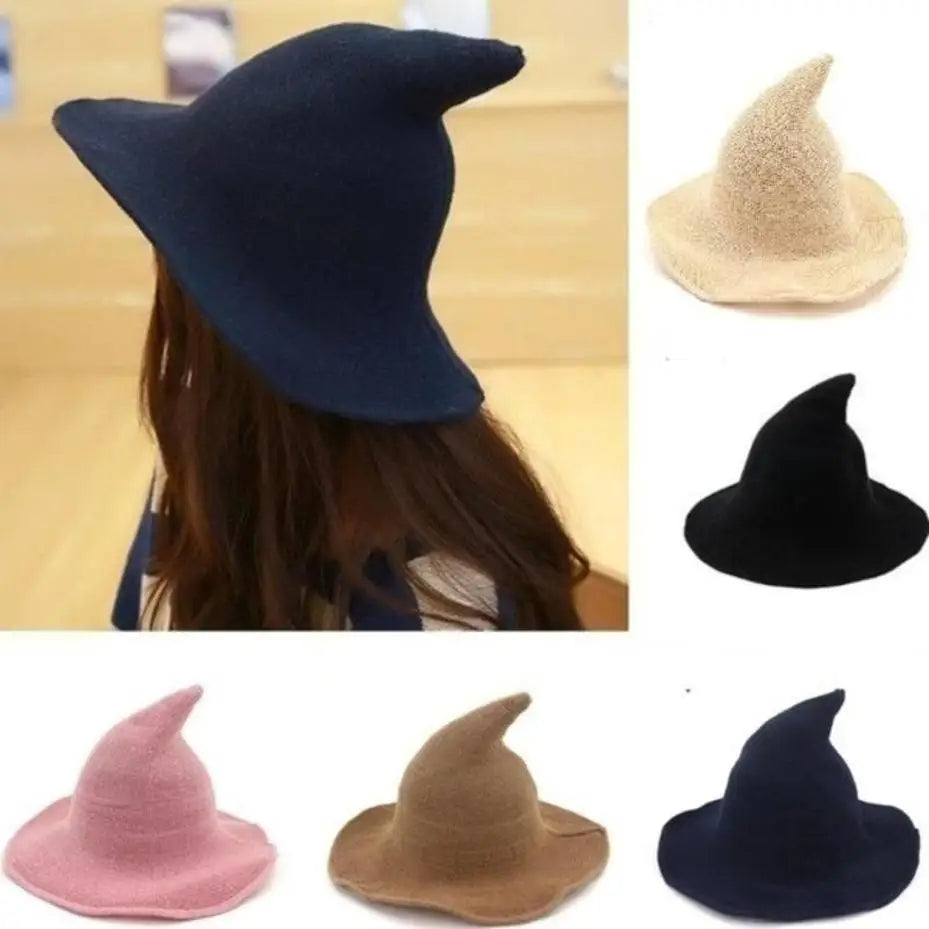 Halloween wool Knit witch hat/Fancy Dress Hat
