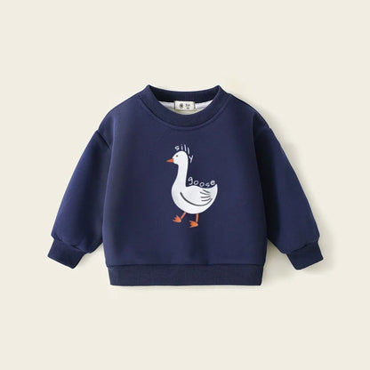 Cartoon Design Long Sleeves Warm Sweater For Kids