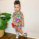Rainbow Color Little Girls 2pcs Summer Clothing Sets childrensterritory