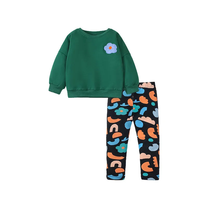 Kids Girl Floral Long Sleeve Top + Pants 2pcs Loungewear childrensterritory