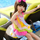 Sleeveless Rainbow Color Beach Dress For Kids Girls childrensterritory