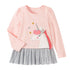 Long-Sleeved Sweetheart Lapel Collar Design Dresses for Girls childrensterritory