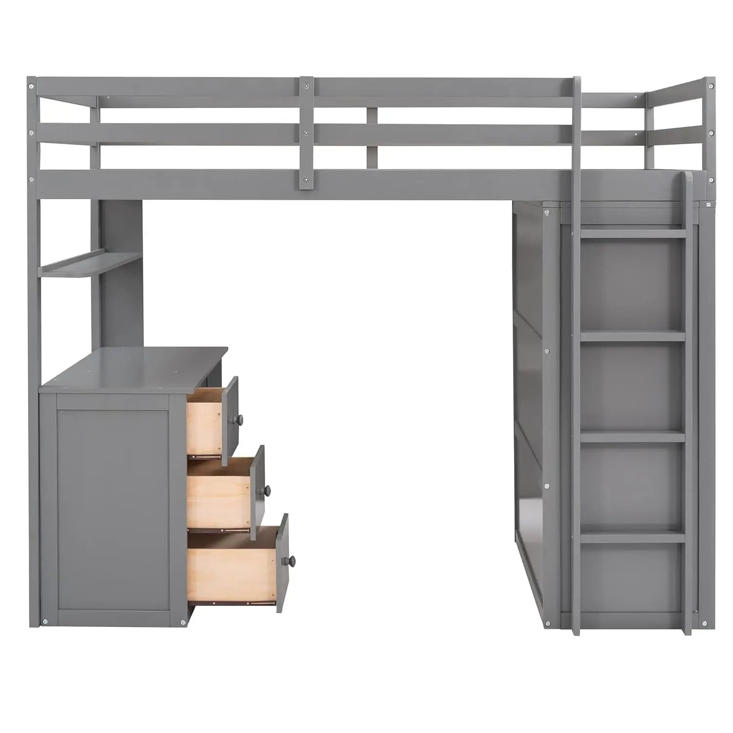 Designer Kids Loft Bed Frame With Storage Drawers childrensterritory