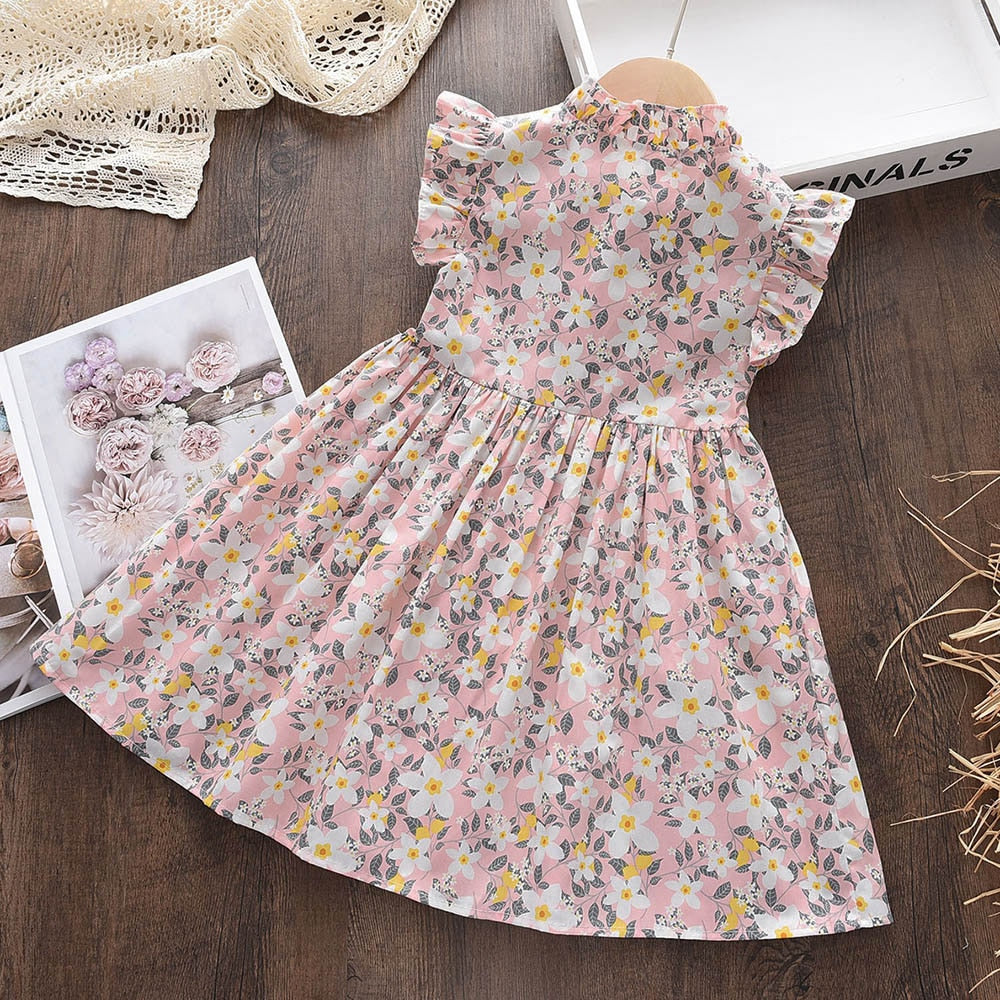 Kids Girls Floral Summer Fashion Dresses childrensterritory