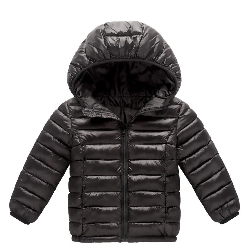 Kids Zipper Hooded Warm Jackets With Fur Design childrensterritory