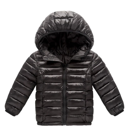Kids Zipper Hooded Warm Jackets With Fur Design childrensterritory