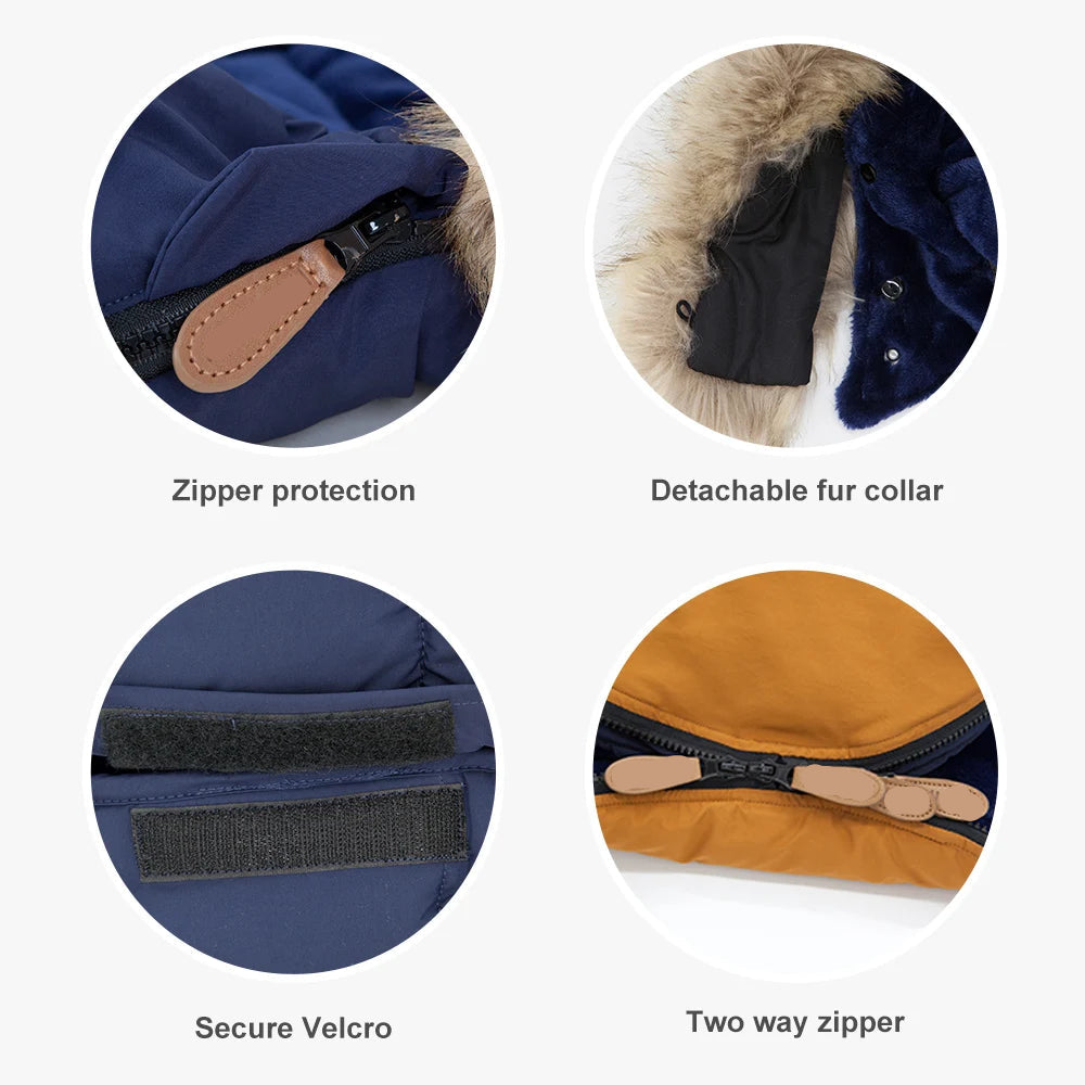 Patchwork Windproof Winter Stroller Footmuff childrensterritory