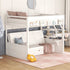 Full Size Convertible Wooden Bunk Bed with Storage Staircase childrensterritory