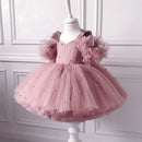Pearl Mesh Design Tutu Christening Dress for Little Girls childrensterritory