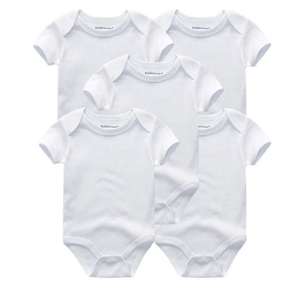 Short Sleeves Cartoon Print Soft Bodysuits For Baby Boys And Girls childrensterritory