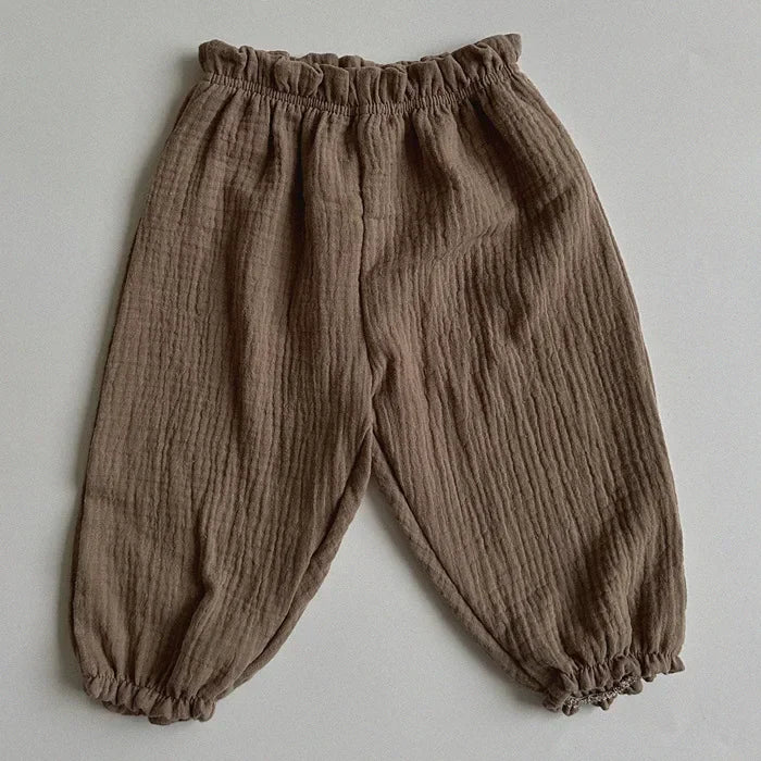 Printed Soft Cotton Girls Casual Pants childrensterritory