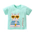 Animal Cats Appliques Little Girls Shorts Sleeve T Shirts childrensterritory