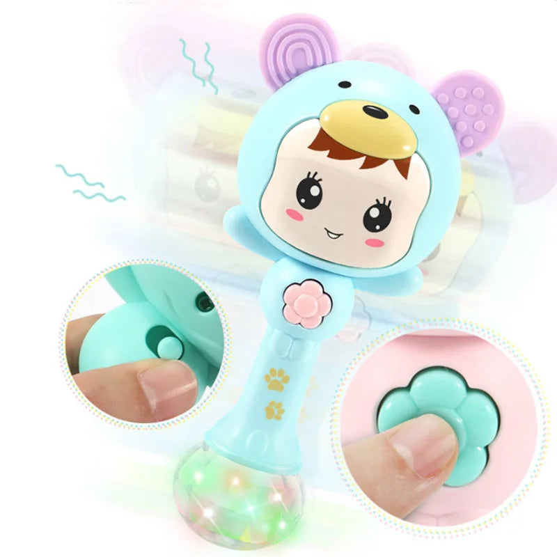 Baby Musical Rattle Hammer Toy with LED Lights childrensterritory