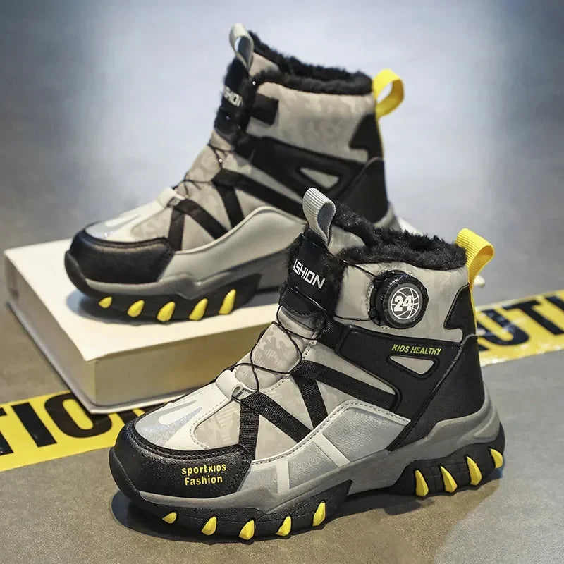 Kids Boys Plush Fashion Winter Warm Fur Shoes childrensterritory