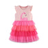 Kids Girls Cartoon Flamingo Pattern Layered Summer Dress childrensterritory
