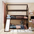 Slide-equipped Twin Over Twin Bunk Bed for Kids Bedroom childrensterritory