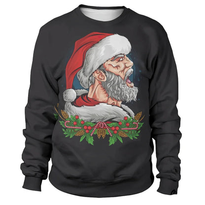 Funny Santa Claus Printed Sweatshirts For Men childrensterritory
