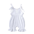 Plain Color Sling Summer Romper for Baby Girl