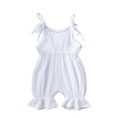Plain Color Sling Summer Romper for Baby Girl