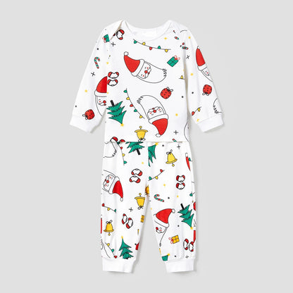 Colorful Christmas Print Long Sleeve Pajamas Sets for Family childrensterritory