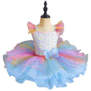 Kids Girls Rainbow Color Design Ballerina Dress childrensterritory