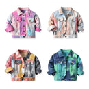 Kids Stylish Tiedye Denim Jackets for Spring Autumn childrensterritory