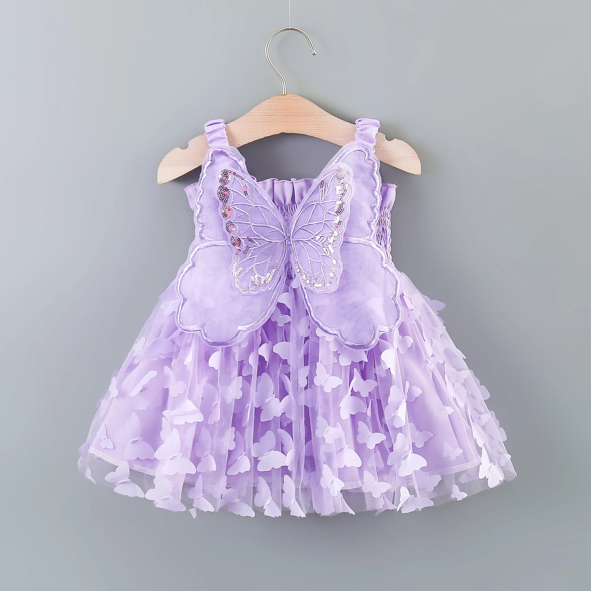 Infant Girls' Princess Summer Dress With Large Butterfly Wings