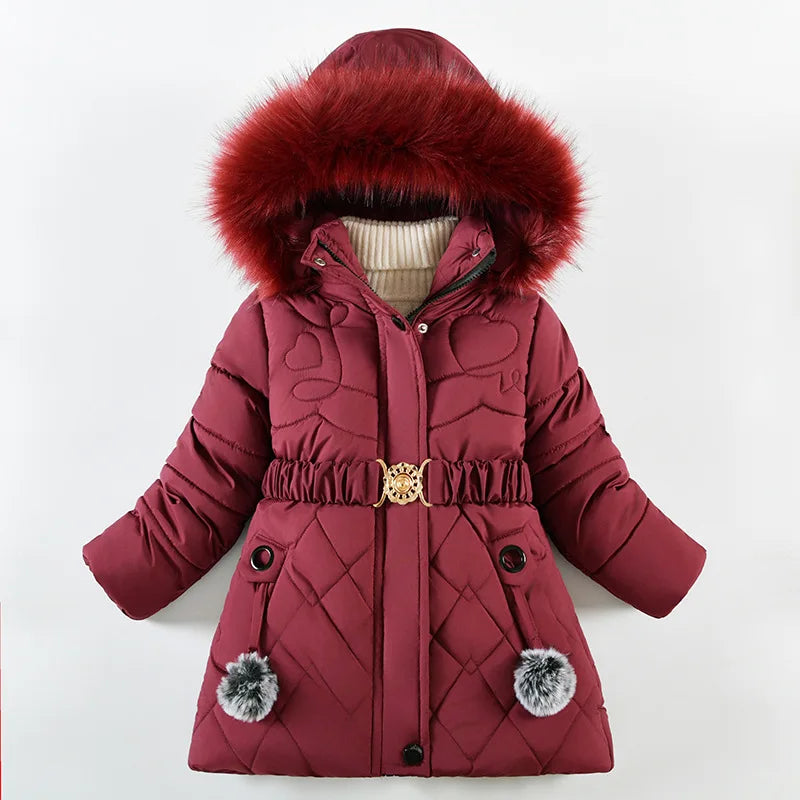 Kids Girls Winter Thicken Coat/Snow Hoodie Jacket