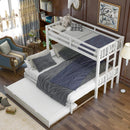High-quality Twin Over Twin Pull-out Bunk Bed with Trundle childrensterritory