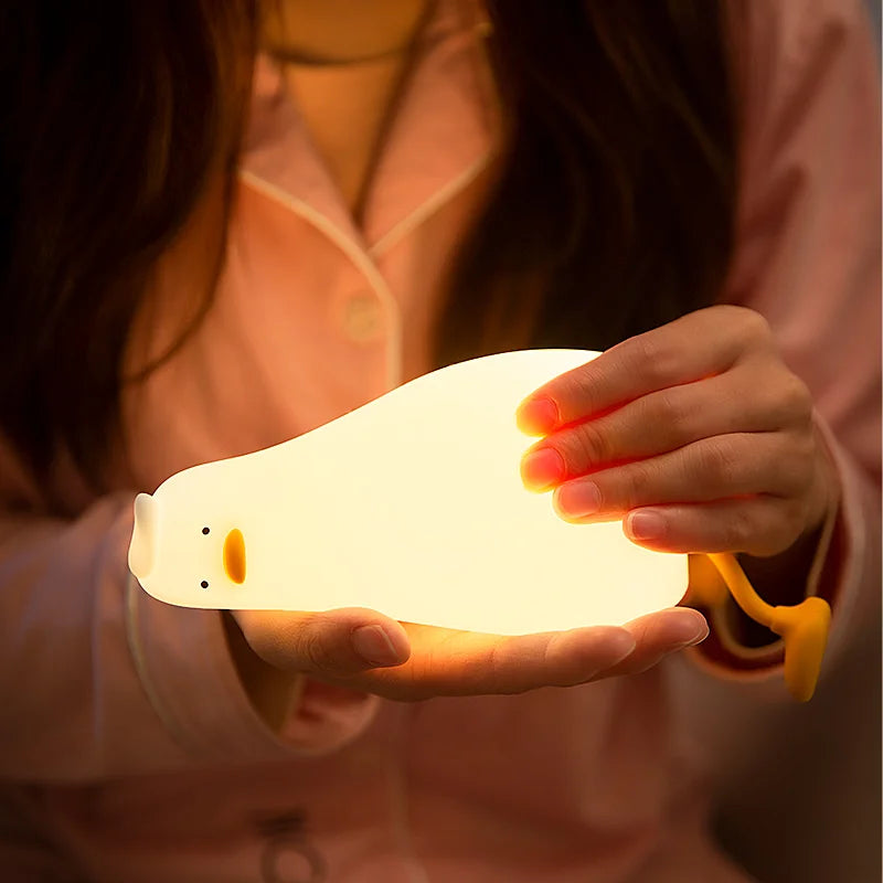 Rechargeable Lying Flat Duck LED Night Light for Kids&