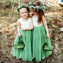 Kids Girls Lace Design Long Mesh Princess Dresses childrensterritory