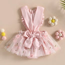 Baby Girls Backless Lace Design Jumpsuit Party Dress childrensterritory