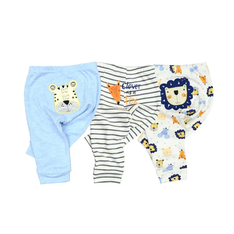 3 Pcs/Lot Cartoon Design Cotton Baby Boy Girl Trousers childrensterritory
