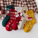 Kids Cartoon Print 5 Pairs Winter Socks childrensterritory