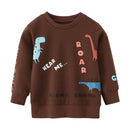 Cartoon Animal Print Long Sleeve Kids Boys Sweatshirts childrensterritory