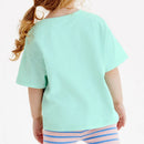 Animal Cats Appliques Little Girls Shorts Sleeve T Shirts childrensterritory