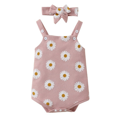 Floral, Rainbow, or Shell Print Baby Girl Bodysuit childrensterritory