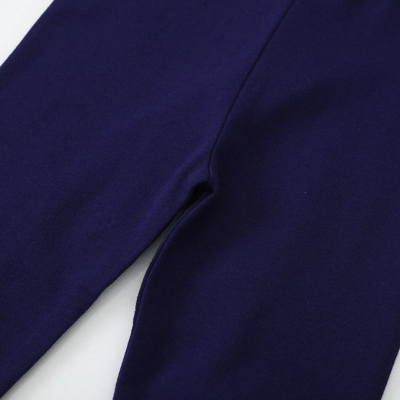 Flowers Embroidered Cotton Leggings For Girls